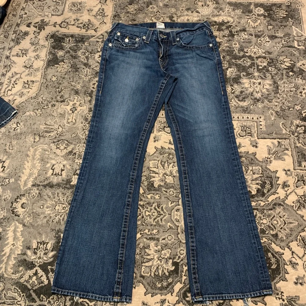 True Religion Billy Jeans Mens 32 Blue Straight Leg Made in USA M24-858H73